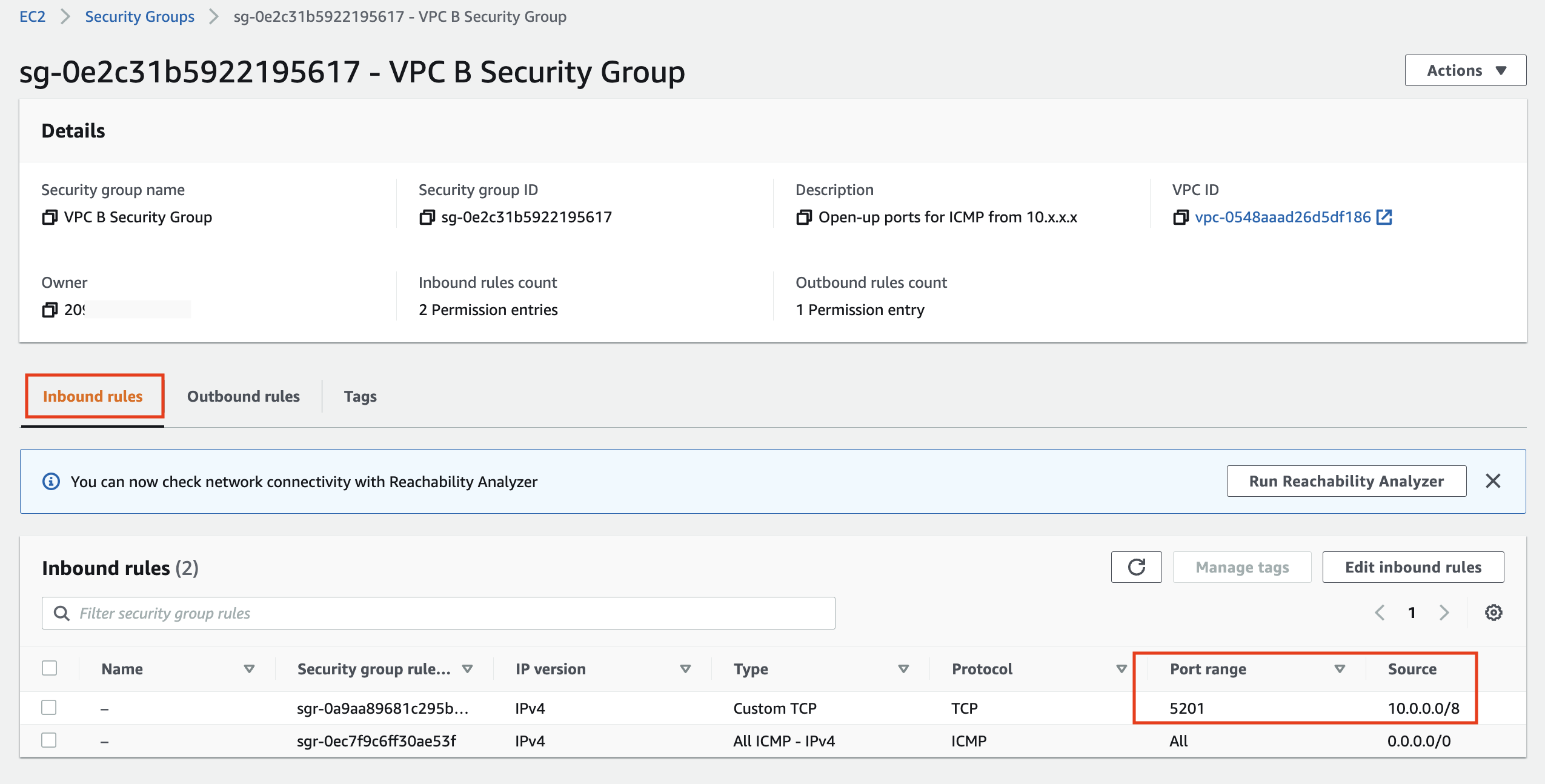 Security Group Screen
