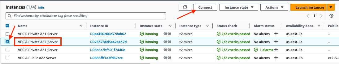 VPC A Instance